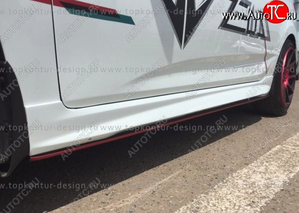 4 999 р. Пороги накладки TopKontur Design Hyundai Solaris RBr седан рестайлинг (2014-2017) (Неокрашенные)  с доставкой в г. Керчь