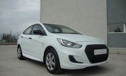 5 799 р. Решётка радиатора YTG  Hyundai Solaris  RBr (2010-2014) седан дорестайлинг (Неокрашенная)  с доставкой в г. Керчь. Увеличить фотографию 2