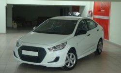5 799 р. Решётка радиатора YTG  Hyundai Solaris  RBr (2010-2014) седан дорестайлинг (Неокрашенная)  с доставкой в г. Керчь. Увеличить фотографию 4