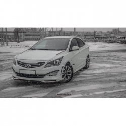 1 499 р. Реснички на фары HS1 Hyundai Solaris RBr хэтчбэк дорестайлинг (2010-2014) (Неокрашенные)  с доставкой в г. Керчь. Увеличить фотографию 5