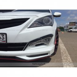1 499 р. Реснички на фары Zeus Hyundai Solaris RBr седан дорестайлинг (2010-2014) (Неокрашенные)  с доставкой в г. Керчь. Увеличить фотографию 3