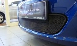 1 469 р. Сетка на бампер Russtal (черная) Hyundai Solaris RBr седан дорестайлинг (2010-2014)  с доставкой в г. Керчь. Увеличить фотографию 2