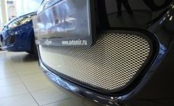 1 539 р. Сетка на бампер Russtal (хром) Hyundai Solaris RBr седан дорестайлинг (2010-2014)  с доставкой в г. Керчь. Увеличить фотографию 3
