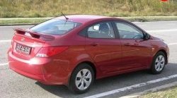 7 699 р. Спойлер Блиц Hyundai Solaris RBr седан рестайлинг (2014-2017) (Неокрашенный)  с доставкой в г. Керчь. Увеличить фотографию 2