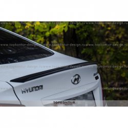 4 499 р. Лип спойлер HS1 Hyundai Solaris RBr седан дорестайлинг (2010-2014) (Неокрашенный)  с доставкой в г. Керчь. Увеличить фотографию 6