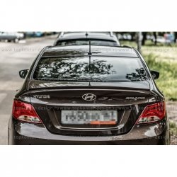 4 499 р. Лип спойлер HS-2 Hyundai Solaris RBr седан дорестайлинг (2010-2014) (Неокрашенный)  с доставкой в г. Керчь. Увеличить фотографию 3