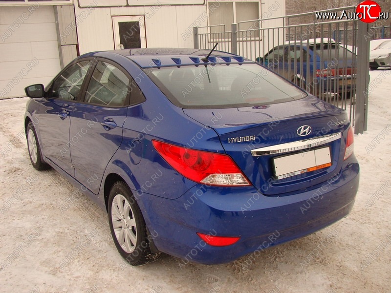 5 949 р. Лип спойлер SPORTEST Hyundai Solaris RBr седан дорестайлинг (2010-2014) (Неокрашенный)  с доставкой в г. Керчь