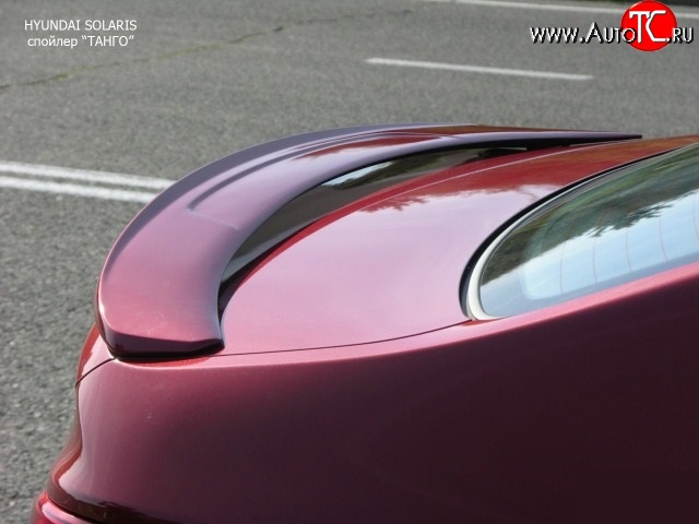 6 499 р. Спойлер Танго Hyundai Solaris RBr седан дорестайлинг (2010-2014) (Неокрашенный)  с доставкой в г. Керчь