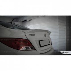 5 399 р. Лип спойлер Zeus  Hyundai Solaris  RBr (2010-2014) седан дорестайлинг (Неокрашенный)  с доставкой в г. Керчь. Увеличить фотографию 7