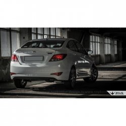 5 399 р. Лип спойлер Zeus  Hyundai Solaris  RBr (2010-2014) седан дорестайлинг (Неокрашенный)  с доставкой в г. Керчь. Увеличить фотографию 10
