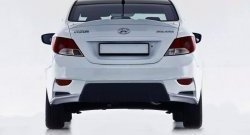 13 499 р. Задний бампер Sport Hyundai Solaris RBr седан дорестайлинг (2010-2014) (Неокрашенный)  с доставкой в г. Керчь. Увеличить фотографию 4