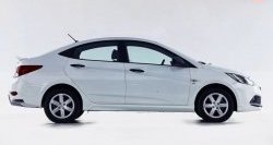 13 499 р. Задний бампер Sport Hyundai Solaris RBr седан дорестайлинг (2010-2014) (Неокрашенный)  с доставкой в г. Керчь. Увеличить фотографию 5