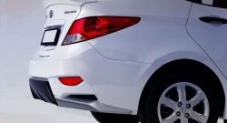 13 499 р. Задний бампер Sport Hyundai Solaris RBr седан дорестайлинг (2010-2014) (Неокрашенный)  с доставкой в г. Керчь. Увеличить фотографию 6