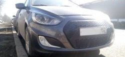 5 799 р. Решётка радиатора YTG  Hyundai Solaris  RBr (2010-2014) седан дорестайлинг (Неокрашенная)  с доставкой в г. Керчь. Увеличить фотографию 6