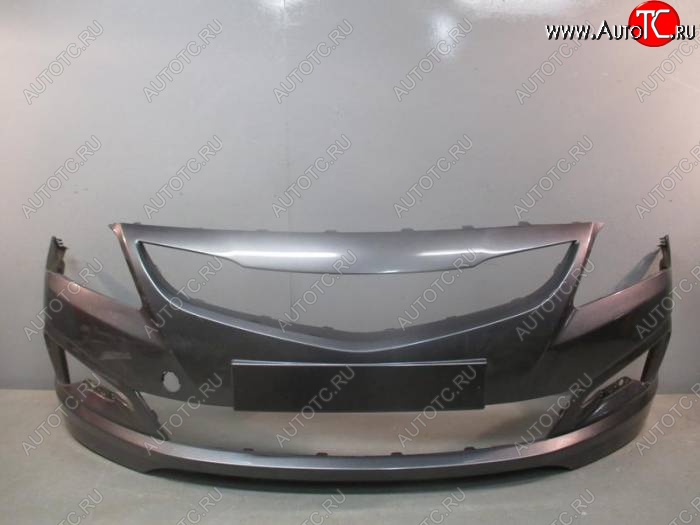 2 699 р. Бампер передний SPARD Hyundai Solaris RBr хэтчбэк рестайлинг (2014-2017) (Неокрашенный)  с доставкой в г. Керчь