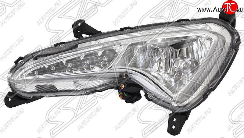 3 599 р. Левая противотуманная фара SAT (с ДХО)  Hyundai Solaris  RBr (2014-2017) седан рестайлинг  с доставкой в г. Керчь