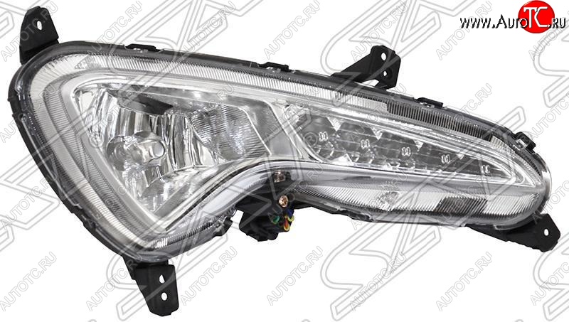3 599 р. Правая противотуманная фара SAT (диодная)  Hyundai Solaris  RBr (2014-2017) седан рестайлинг, хэтчбэк рестайлинг  с доставкой в г. Керчь