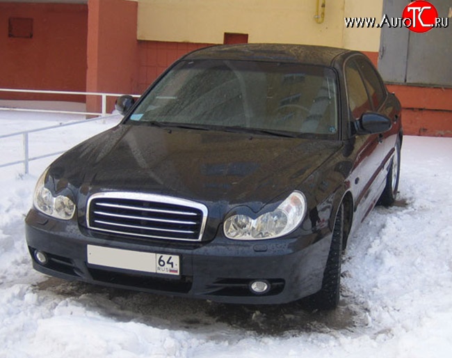1 299 р. Реснички на фары M-VRS 2 Hyundai Sonata EF рестайлинг ТагАЗ (2001-2013) (Неокрашенные)  с доставкой в г. Керчь