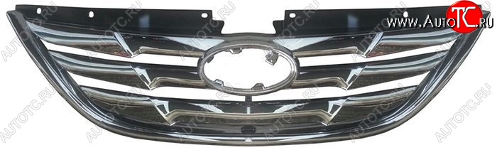 2 699 р. Решётка радиатора SAT (хром)  Hyundai Sonata  YF (2009-2014) (Неокрашенная)  с доставкой в г. Керчь