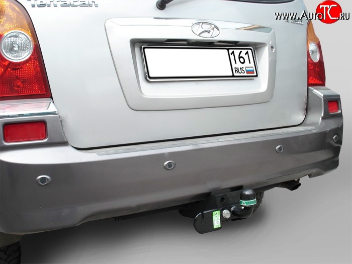 9 199 р. Фаркоп Лидер Плюс (до 2000 кг) Hyundai Terracan HP дорестайлинг (2001-2004) (Без электропакета)  с доставкой в г. Керчь