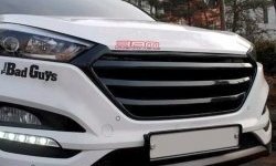 9 649 р. Решётка радиатора CT Hyundai Tucson LM (2010-2017) (Неокрашенная)  с доставкой в г. Керчь. Увеличить фотографию 4