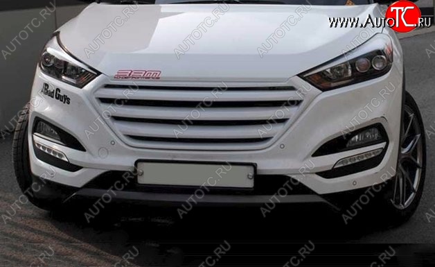 9 649 р. Решётка радиатора CT Hyundai Tucson LM (2010-2017) (Неокрашенная)  с доставкой в г. Керчь