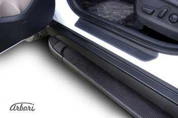 11 609 р. Порожки для ног Arbori Optima Black Hyundai Tucson TL дорестайлинг (2015-2018)  с доставкой в г. Керчь. Увеличить фотографию 2