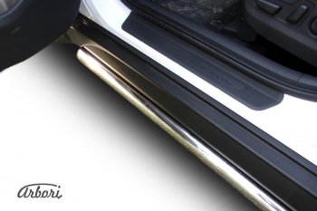 13 049 р. Защита штатных порогов Arbori (нержавейка, d57 mm). Hyundai Tucson TL дорестайлинг (2015-2018)  с доставкой в г. Керчь. Увеличить фотографию 2