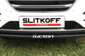 Защита переднего бампера из трубы d42 Slitkoff Hyundai Tucson  TL (2015-2018) дорестайлинг