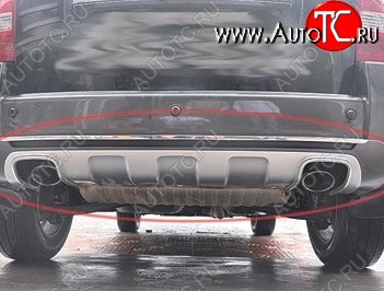 20 549 р. Накладка на задний бампер CT Hyundai Tucson JM (2004-2010) (Неокрашенная)  с доставкой в г. Керчь
