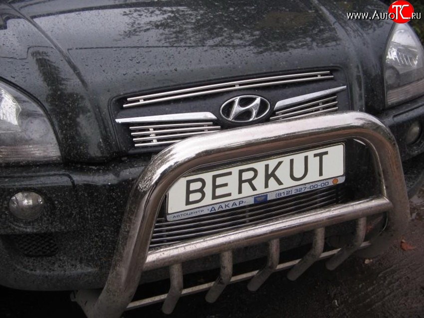 4 799 р. Декоративная вставка воздухозаборника Berkut Hyundai Tucson JM (2004-2010)  с доставкой в г. Керчь