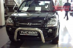 18 764 р. Защита переднего бампера Souz-96 (d76) Hyundai Tucson JM (2004-2010)  с доставкой в г. Керчь. Увеличить фотографию 2
