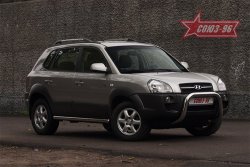 18 764 р. Защита переднего бампера Souz-96 (d76) Hyundai Tucson JM (2004-2010)  с доставкой в г. Керчь. Увеличить фотографию 3