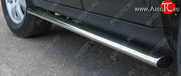 17 399 р. Защита порогов из овальной трубы диаметром 75x42 мм Russtal Hyundai Tucson JM (2004-2010)  с доставкой в г. Керчь