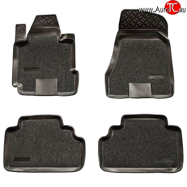 3 589 р. Комплект ковриков в салон Aileron 4 шт. (полиуретан, покрытие Soft) Hyundai Tucson JM (2004-2010)  с доставкой в г. Керчь