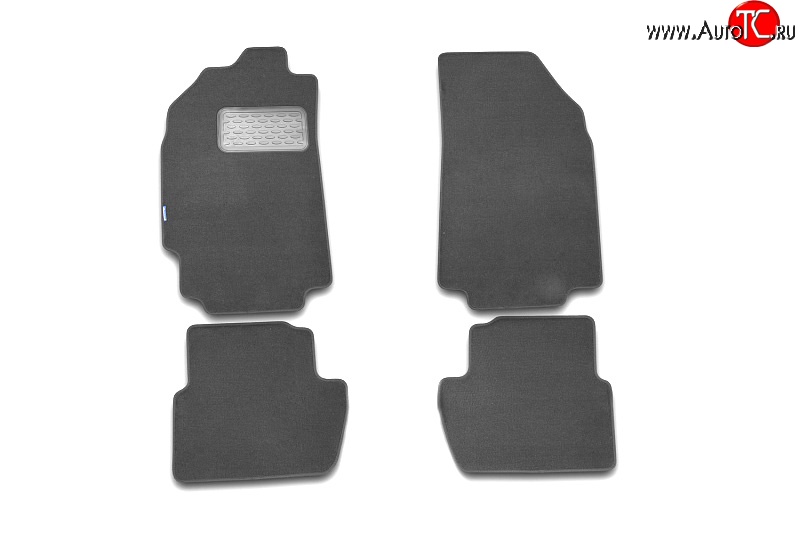 1 079 р. Коврики в салон Element 4 шт. (текстиль на резине, серый) Hyundai Tucson JM (2004-2010)  с доставкой в г. Керчь
