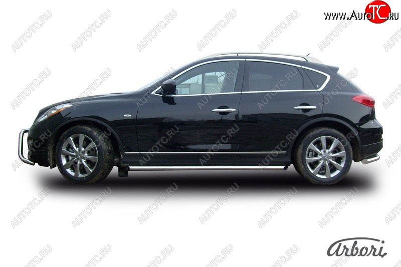 15 749 р. Защита штатных порогов Arbori (нержавейка, d57 mm). INFINITI EX35 J50 (2007-2013)  с доставкой в г. Керчь