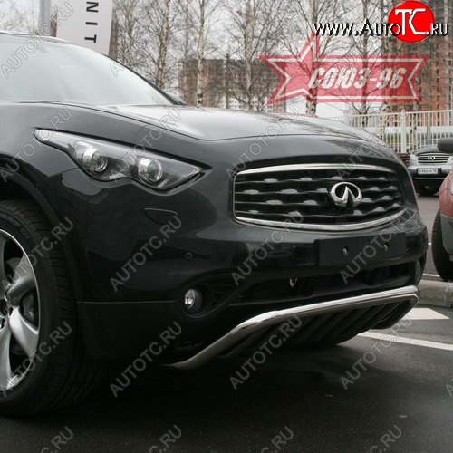 29 384 р. Защита переднего бампера Souz-96 (d60) INFINITI FX50 S51 рестайлинг (2012-2014)  с доставкой в г. Керчь