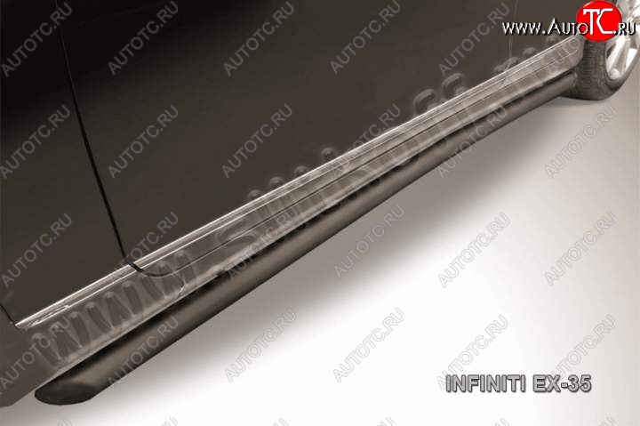 13 549 р. Защита порогов из трубы d42 Slitkoff INFINITI EX35 J50 (2007-2013) (Цвет: серебристый)  с доставкой в г. Керчь