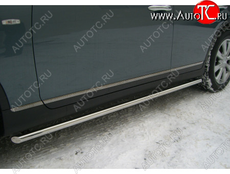 17 999 р. Защита порогов (труба, d42 мм) SLITKOFF INFINITI EX35 J50 (2007-2013) (Торцы со срезом 45°)  с доставкой в г. Керчь