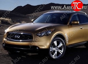 17 299 р. Накладка на передний бампер CT INFINITI FX35 S50 дорестайлинг (2002-2005) (Неокрашенная)  с доставкой в г. Керчь