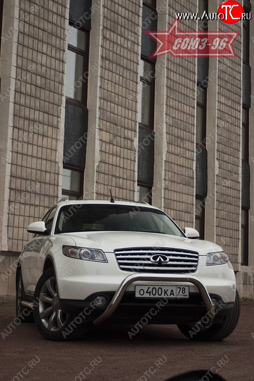 29 789 р. Защита переднего бампера Souz-96 (d76) INFINITI FX35 S50 рестайлинг (2006-2008)  с доставкой в г. Керчь