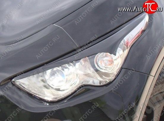 1 299 р. Реснички на фары Tuning-Sport v1 INFINITI FX35 S51 дорестайлинг (2008-2011) (Неокрашенные)  с доставкой в г. Керчь