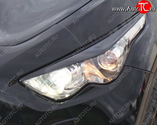 1 299 р. Реснички на фары Tuning-Sport v2 INFINITI FX35 S51 дорестайлинг (2008-2011) (Неокрашенные)  с доставкой в г. Керчь