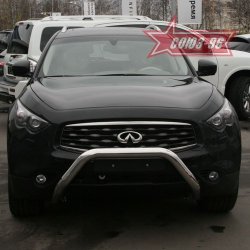 25 019 р. Защита переднего бампера Souz-96 (d76) INFINITI FX35 S51 дорестайлинг (2008-2011)  с доставкой в г. Керчь. Увеличить фотографию 2
