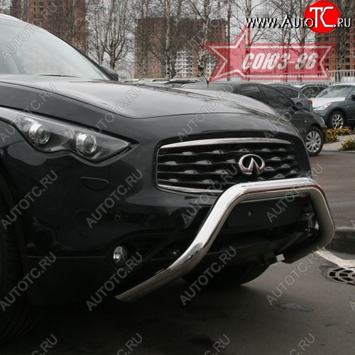 25 019 р. Защита переднего бампера Souz-96 (d76) INFINITI FX35 S51 дорестайлинг (2008-2011)  с доставкой в г. Керчь