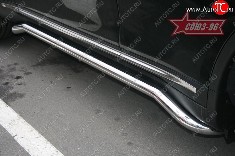 15 659 р. Защита штатных порогов Souz-96 (d60) INFINITI FX50 S51 рестайлинг (2012-2014)  с доставкой в г. Керчь