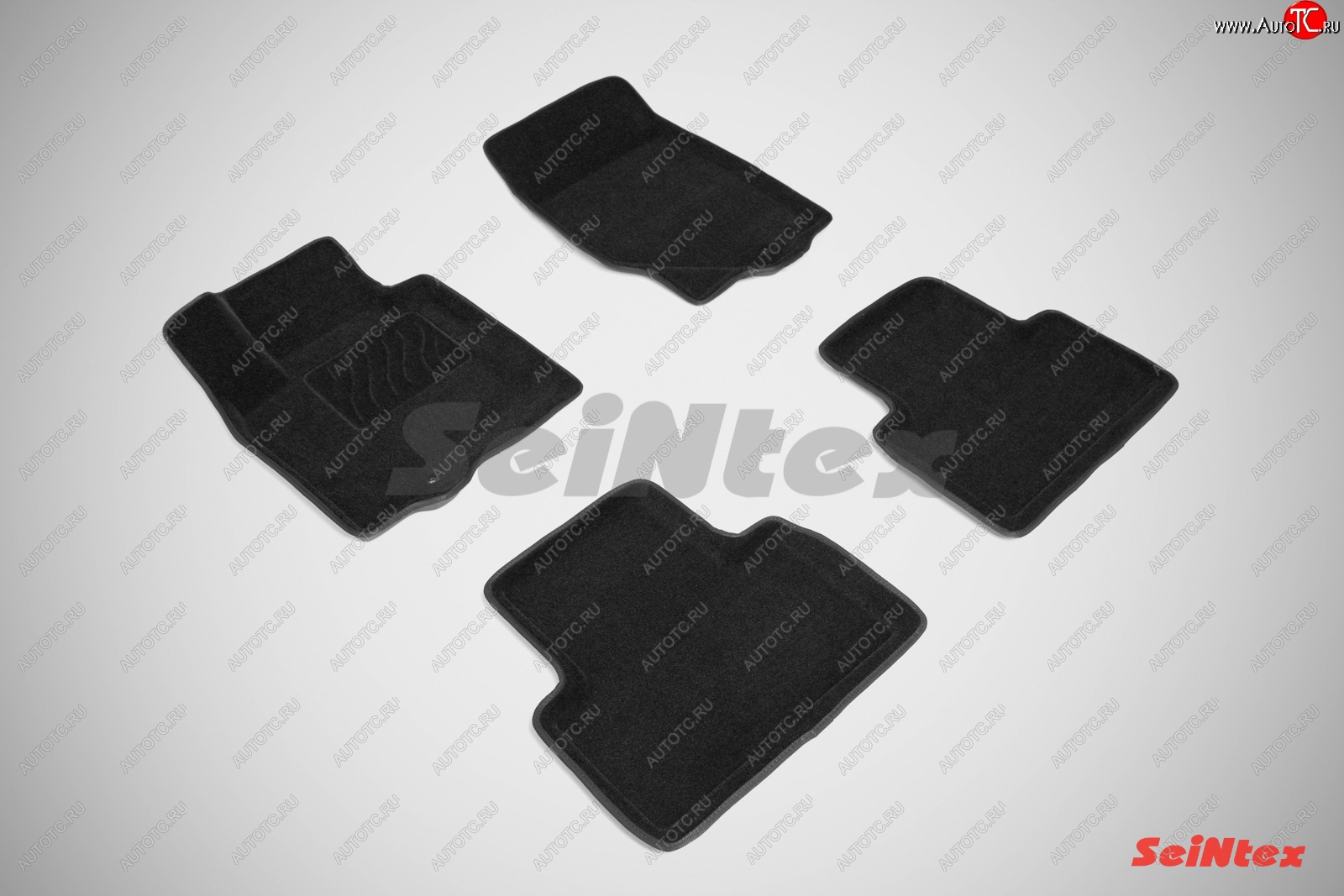 5 899 р. Комплект 3D ковриков в салон (ворсовые / чёрные) Seintex  INFINITI FX37  S51 - FX50  S51  с доставкой в г. Керчь