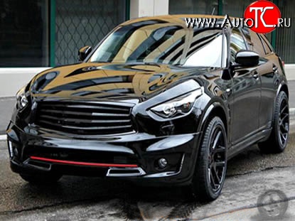 11 499 р. Решётка радиатора Elford INFINITI FX37 S51 рестайлинг (2011-2013) (Неокрашенная)  с доставкой в г. Керчь