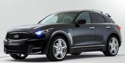 12 799 р. Пороги накладки Lorinser INFINITI FX50 S51 рестайлинг (2012-2014) (Неокрашенные)  с доставкой в г. Керчь. Увеличить фотографию 2